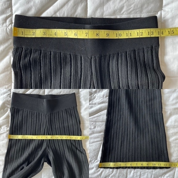 Twin-set Knitted Crop Trousers Black & Metallic Size Small - Picture 11 of 11